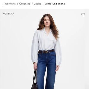 Madewell jeans perfect vintage wide leg size 30